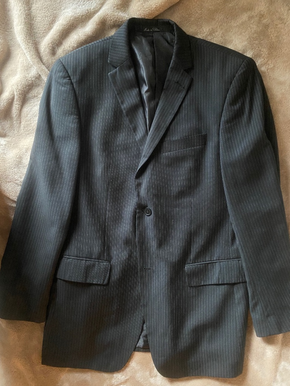 Blair Underwood Collection Double Button Pinstripe Suit Blazer 42L